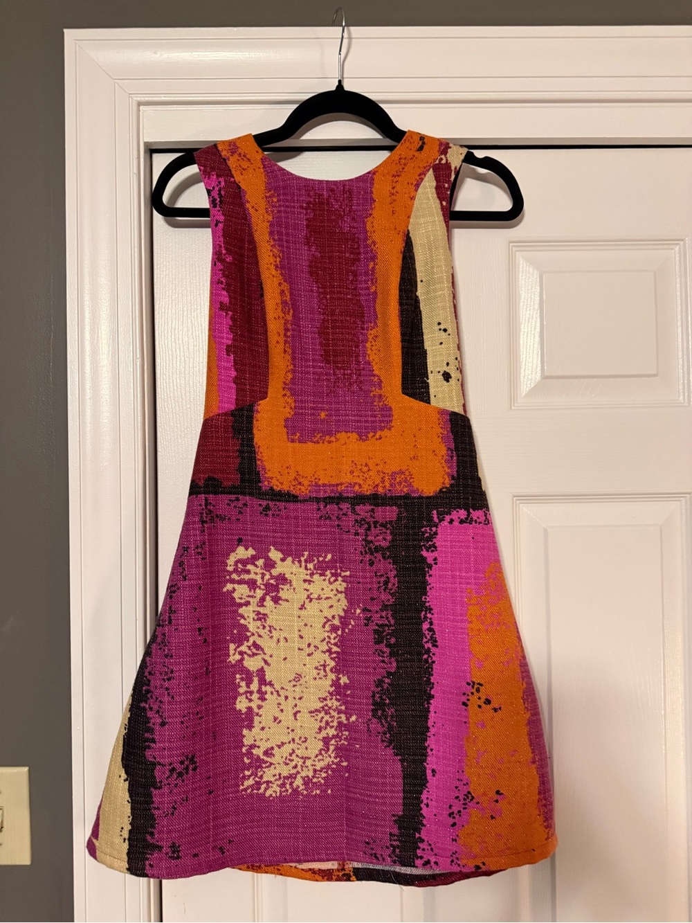 JB by Julie Brown Pink Orange Multicolor Textured A-Line Mini Dress